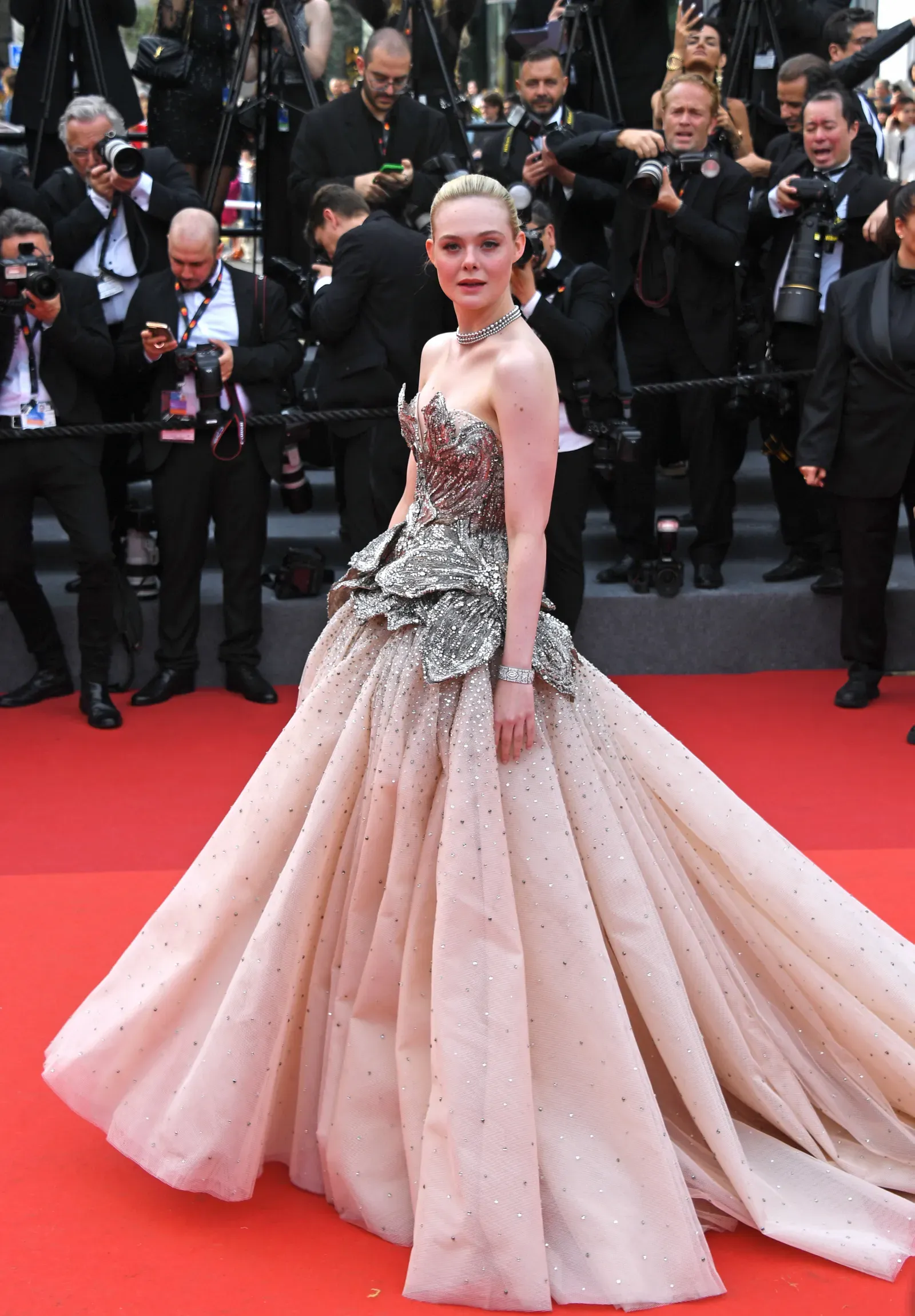 Elle Fanning in Alexander McQueen